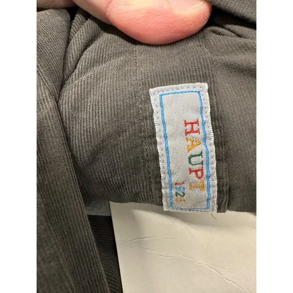 Haupt 1926 Mens Charcoal Grey Corduroy Shirt Modern Fit Button Down M 39/40 NEW - Picture 7 of 8